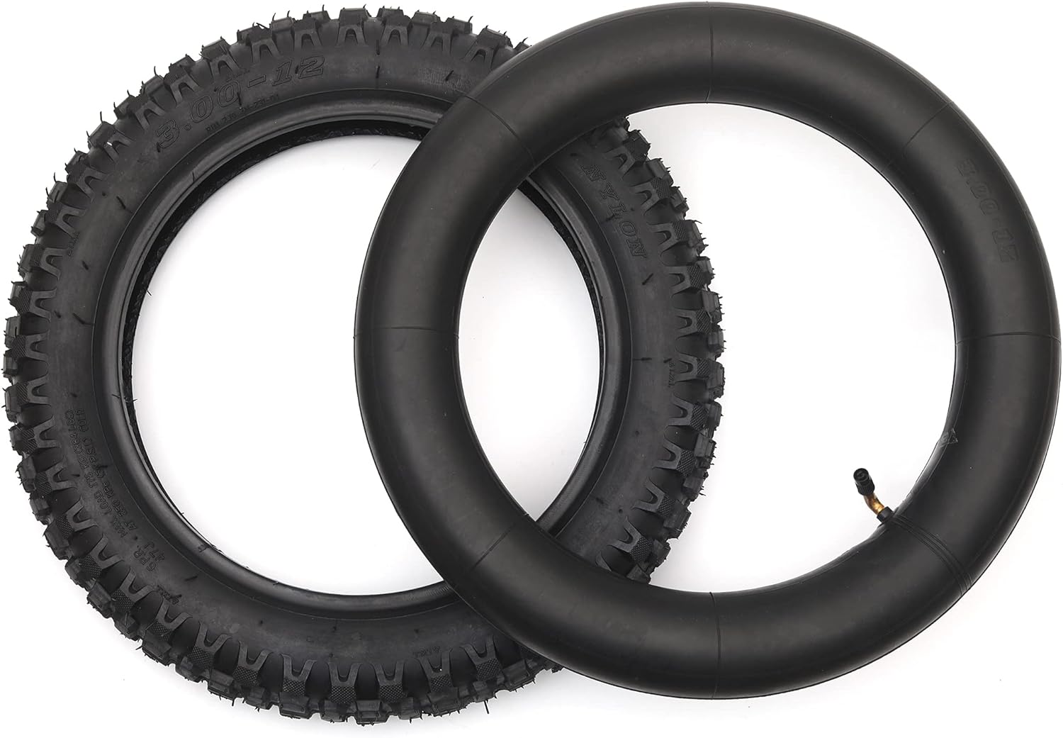 3.00-12 Knobby Motocross Bike Tire and Tube Set with TR87 Valve Stem S400011