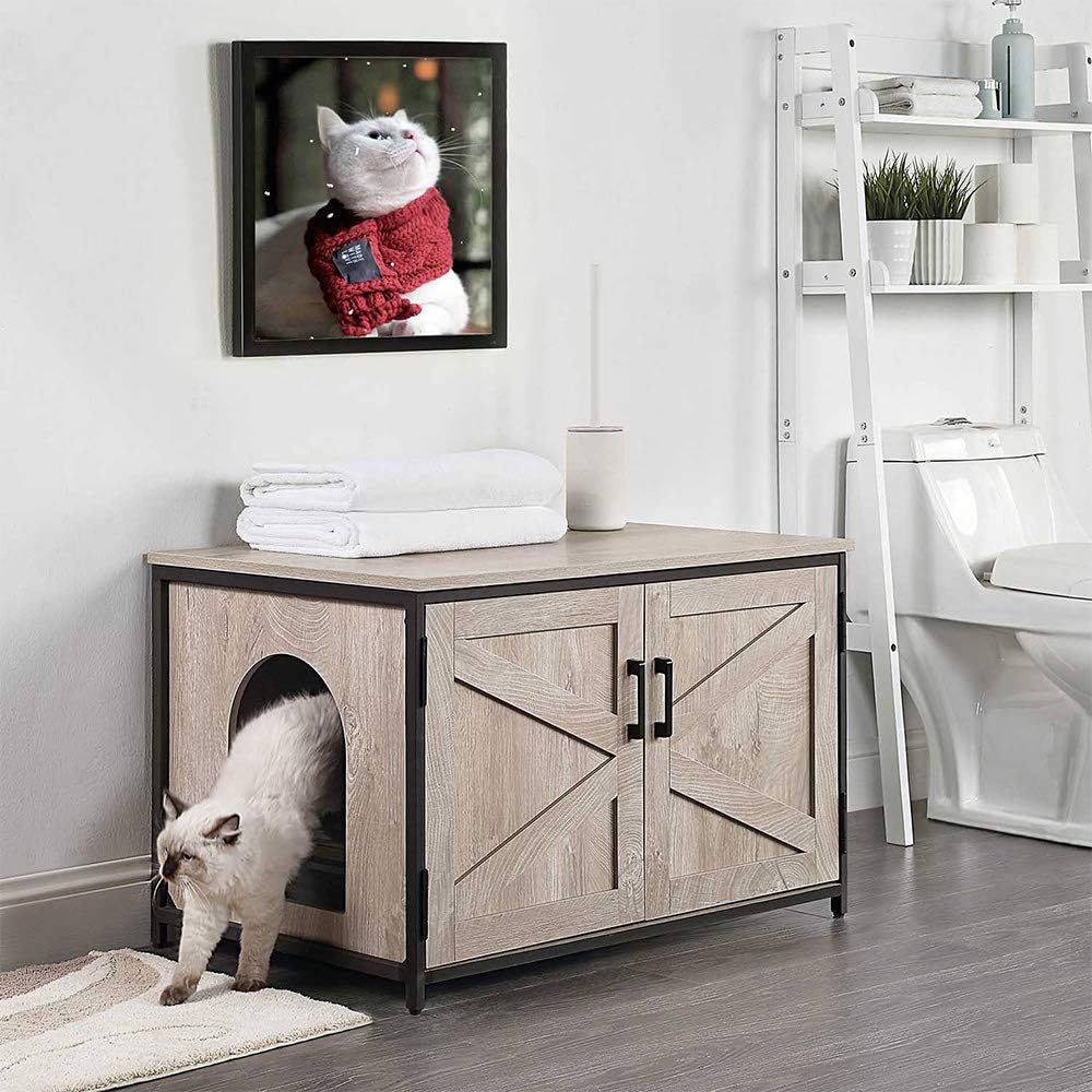 Cat Litter Box Enclosure with Top Opening V903793
