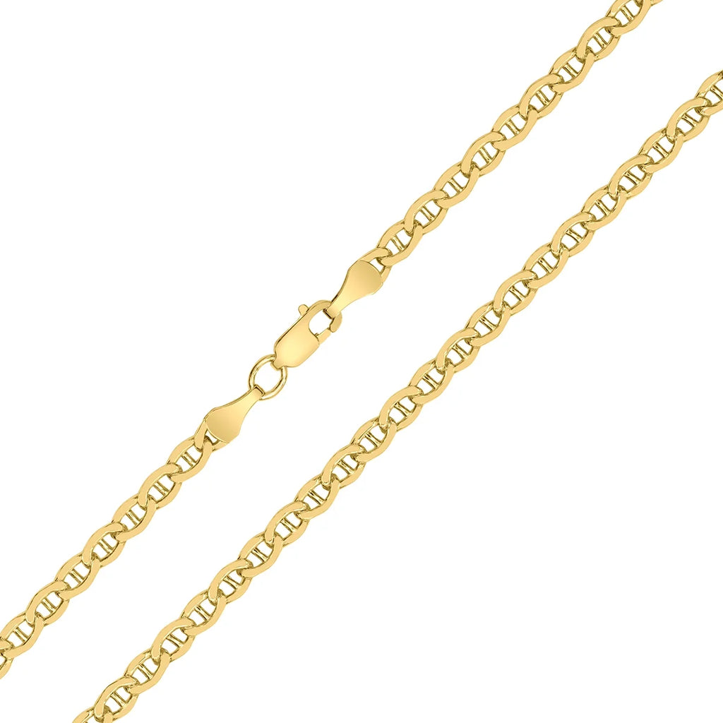 14K Yellow Gold Filled 3.2MM Mariner Link Chain with Lobster Clasp - 24 Inch S403