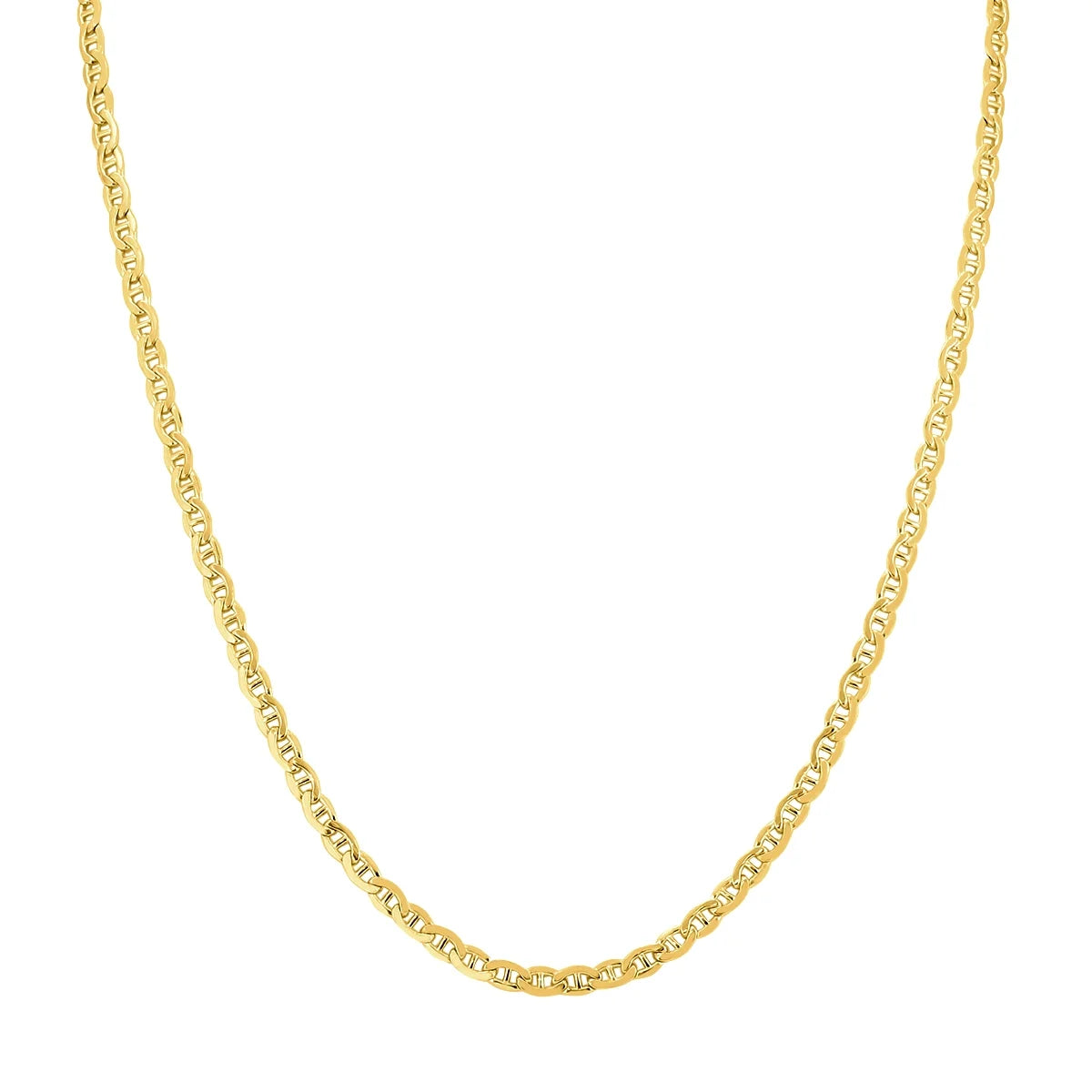 14K Yellow Gold Filled 3.2MM Mariner Link Chain with Lobster Clasp - 24 Inch S403