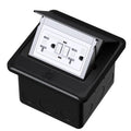 Pop Up Floor Electrical Outlet with 20 Amp Stainless Steel GFCI Tamper Receptacle S203