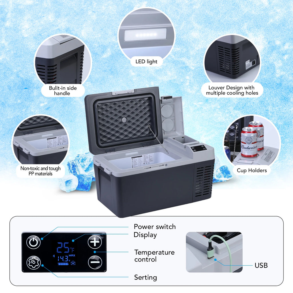 12 Volt 21 Quart Car Refrigerator Electric Cooler J949745