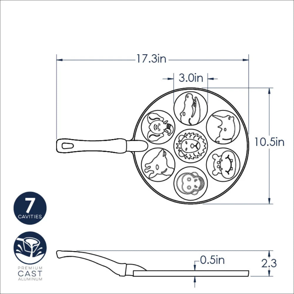 Black Zoo Friends Pancake Pan Z7934