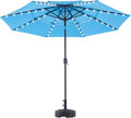 10' Patio Umbrella with LED Lights, Double Vent, 30UPF Canopy, 48 Solar Lights T769