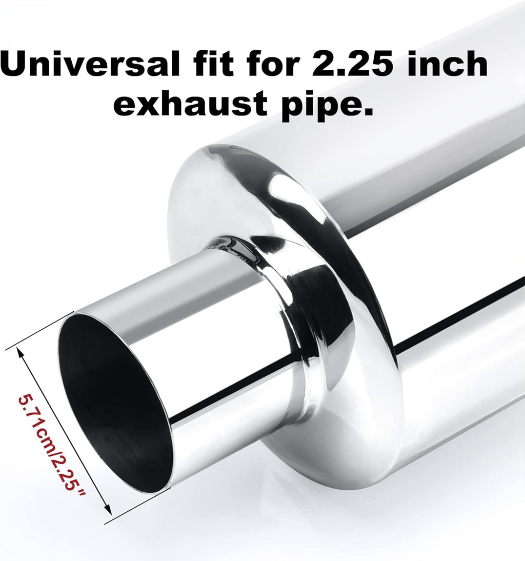Stainless Steel Exhaust Tip, 15" Length, 2.25'' Inlet 3'' Outlet, Pack of 2 P858