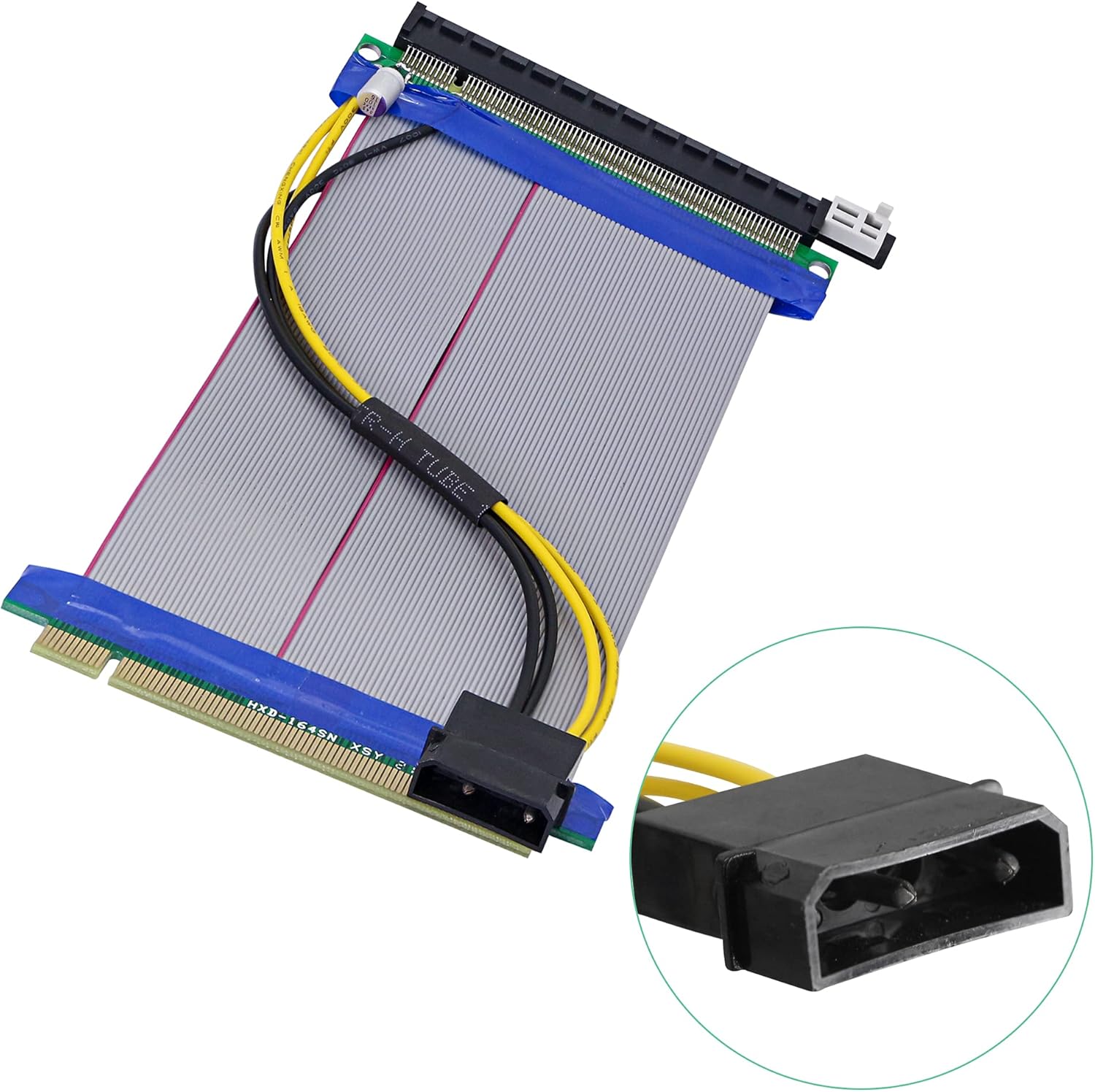 PCIe 16x to 16x Powered Flexible Riser Extender Cable, 20CM, Pack of 2 I4544