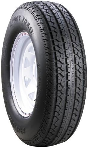 12x4.00 8 Spoke White Trailer Tire & Rim Combo Z345860