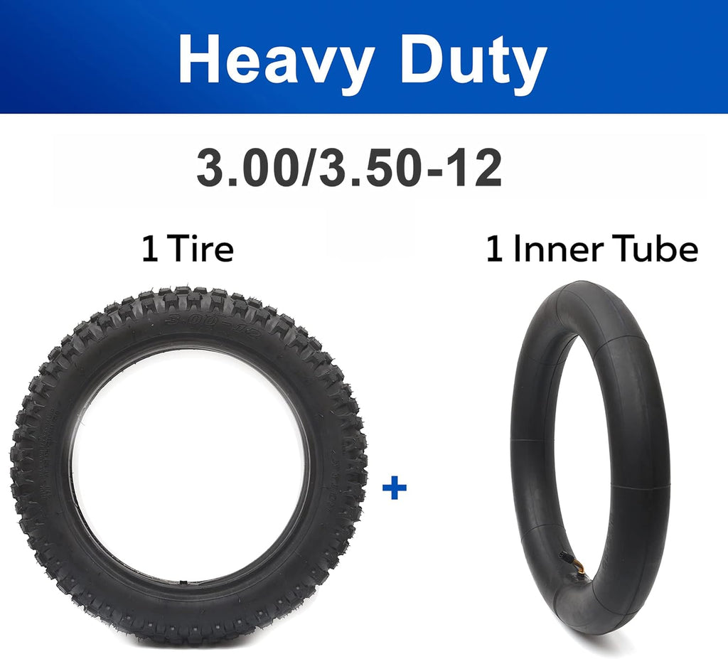 3.00-12 Knobby Motocross Bike Tire and Tube Set with TR87 Valve Stem S400011
