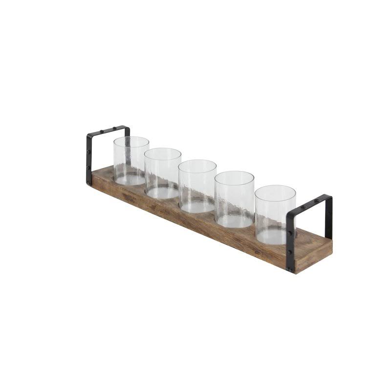 Brown Iron Metal Candle Holder S737170