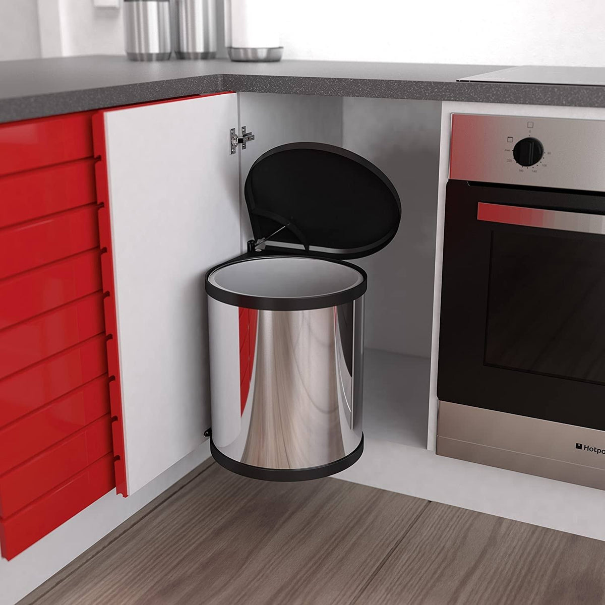 Compact Box 15 Stainless Steel Trash Can Y58565