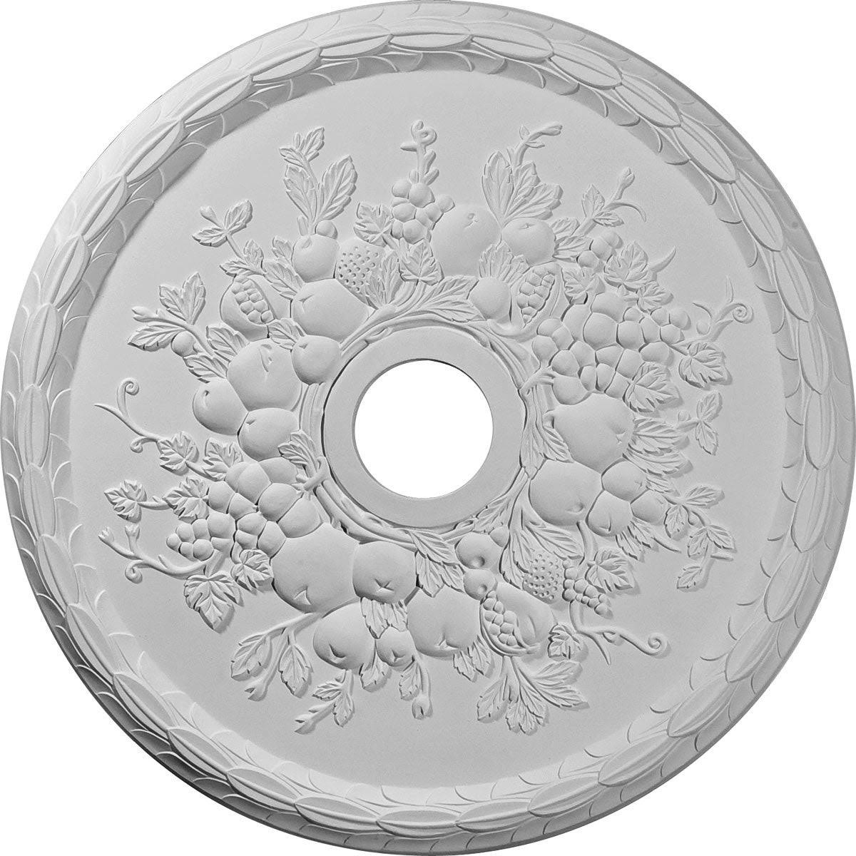 22 5/8x22OD x 3 5/8x22ID x 5/8x22P Grape Ceiling Medallion C426