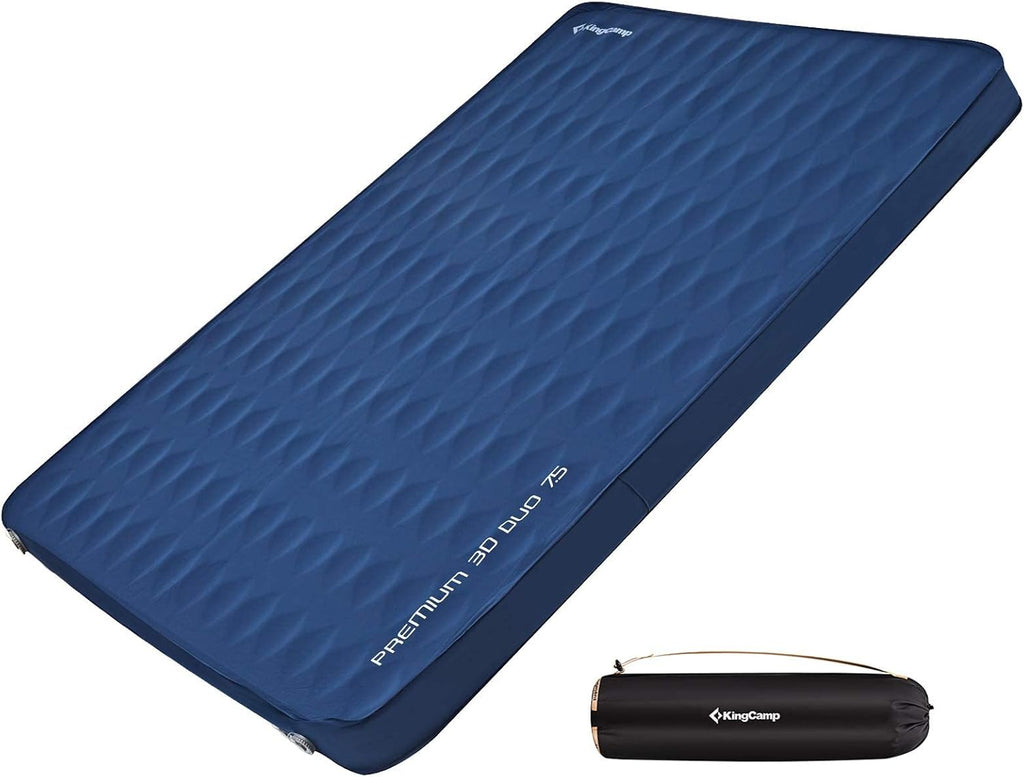 Self-Inflating Camping Sleeping Pad with 3D Sides, Black & Gray P15174