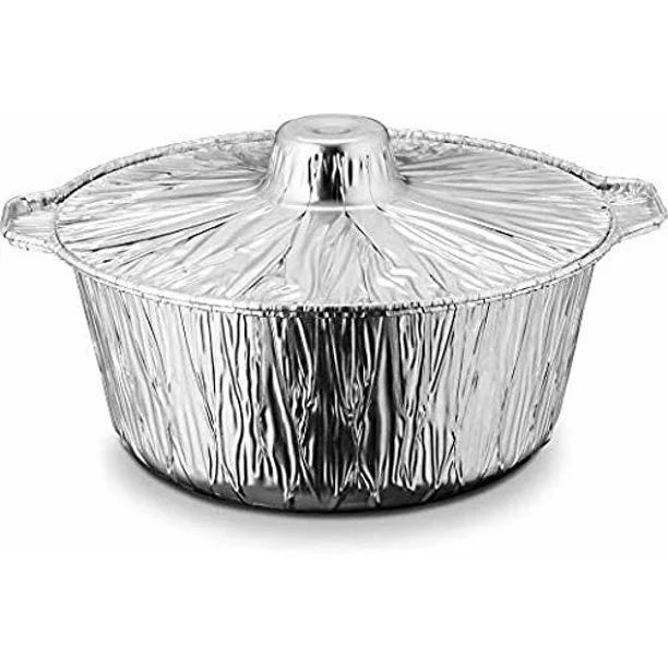 Disposable Aluminum Pot with Lid Set Medium Qty-6 K517803