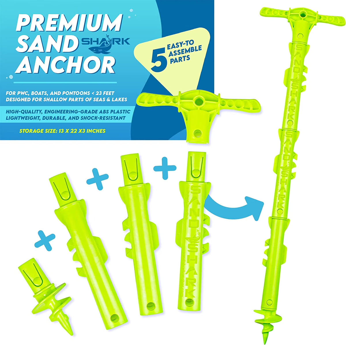PVC Sport Shallow Water Sand Boat Anchor, 4 ft L5727