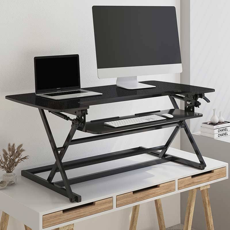 Standing Desk Converter with Height Adjustable Desk Riser U57278