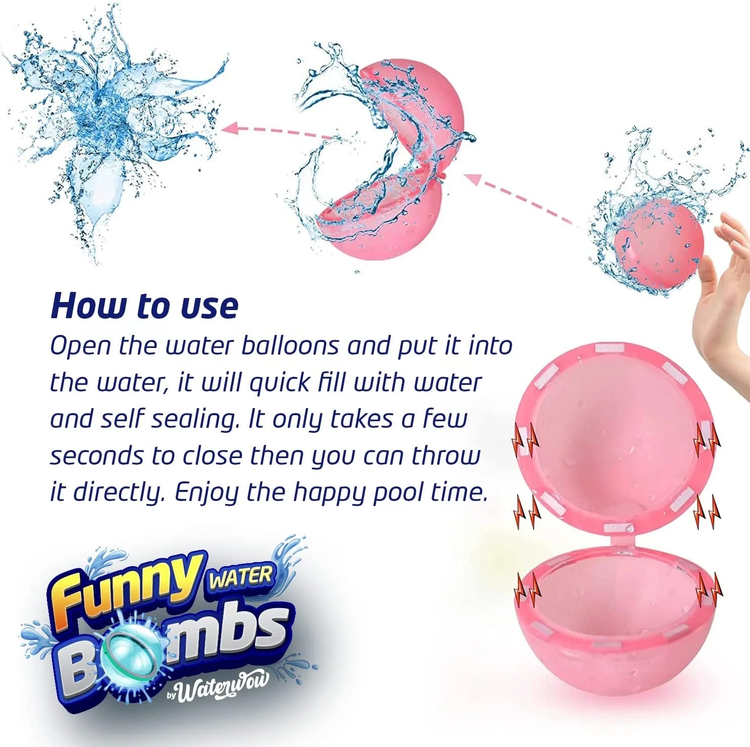 Reusable Water Balloons Pool Toys for Kids (6 pcs) S5828