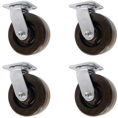 4 X 2 High Temperature Phenolic Swivel Caster Set of 4 E26067