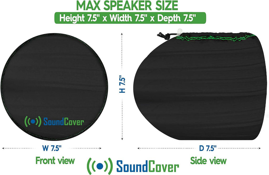 Black Marine Wakeboard Tower Pod Speaker Covers, H 7.5" x W 7.5" x D 7.5" R270491