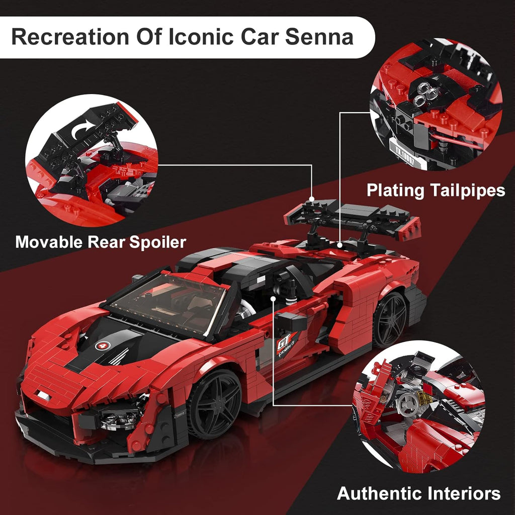 1:12 Scale Building Toys Car Building Kits (1182 Pieces) Pack of 2 K7087