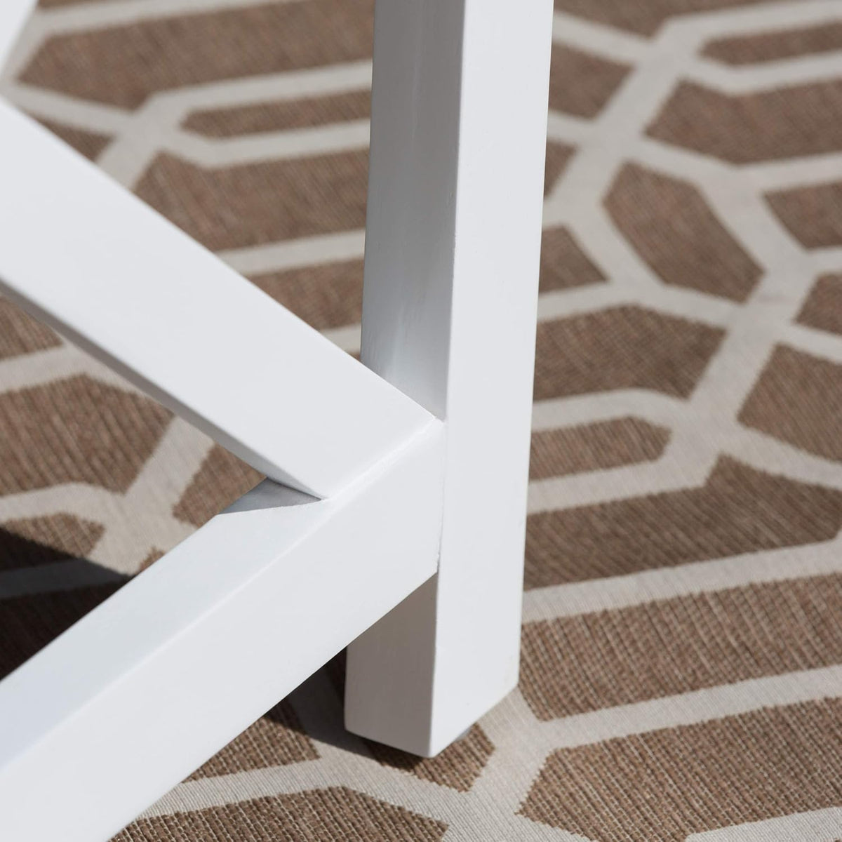 Pu White/Dark Oak Acacia Wood End Table M3096