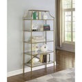 5-Tier Tempered Glass Shelves Etagere Bookcase H603