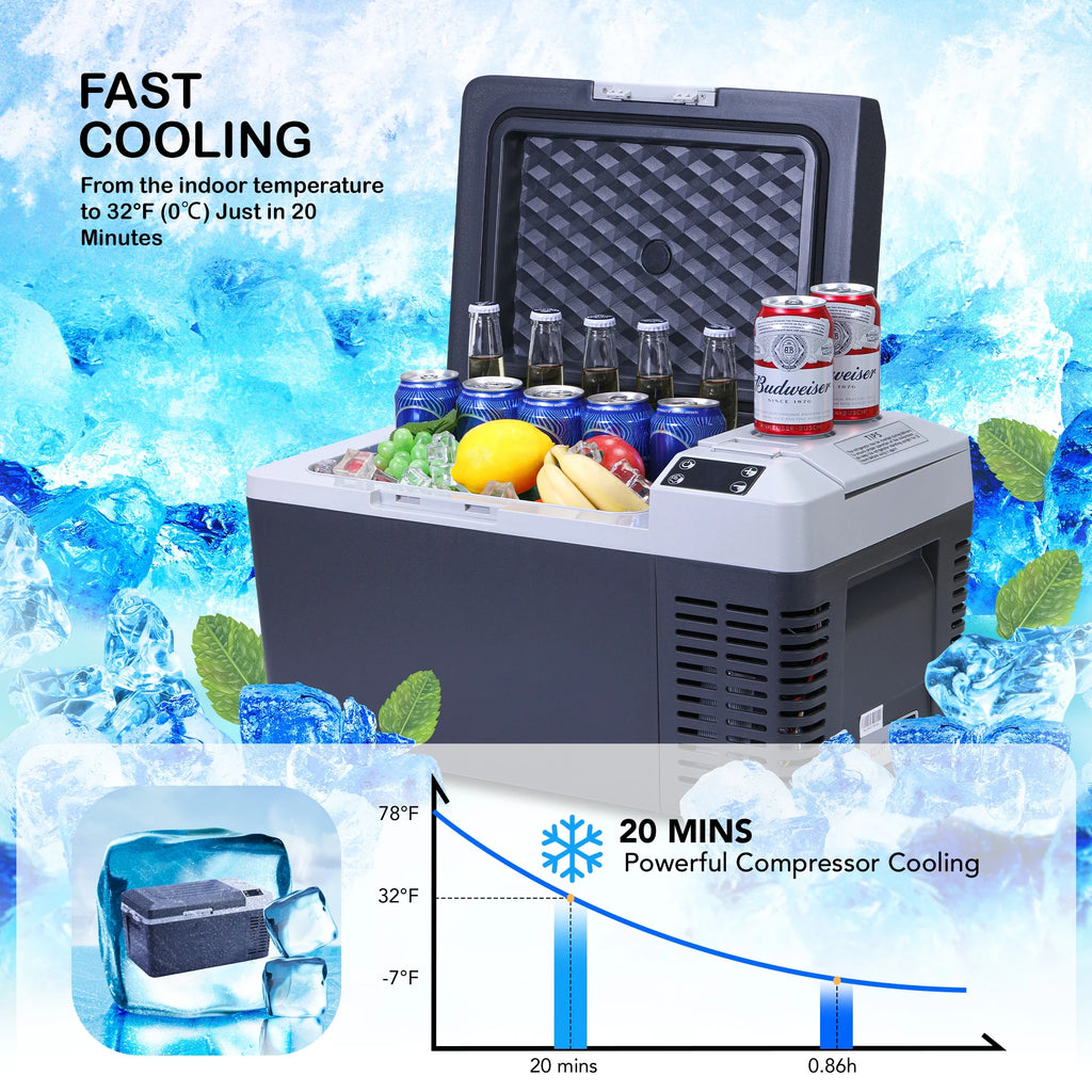 12 Volt 21 Quart Car Refrigerator Electric Cooler J949745