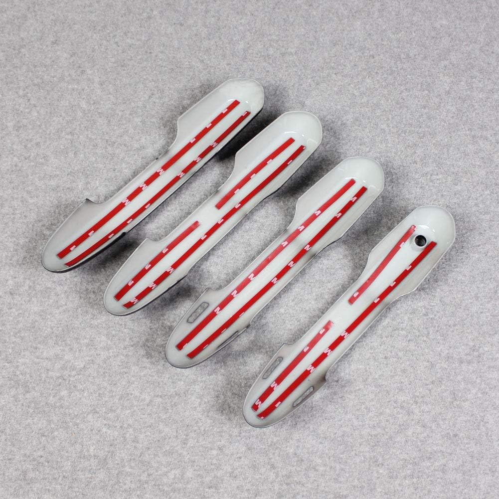Door Handle Cover Trims ABS Carbon Fiber Black Pack of 2 W7377