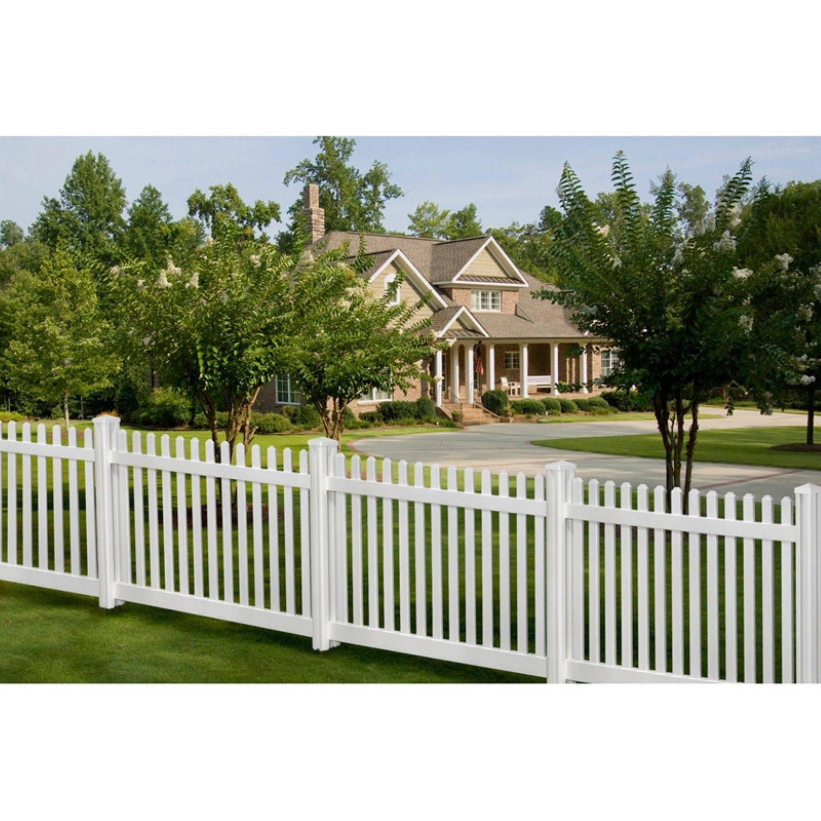 White Picket Fence with Post and Cap L8442