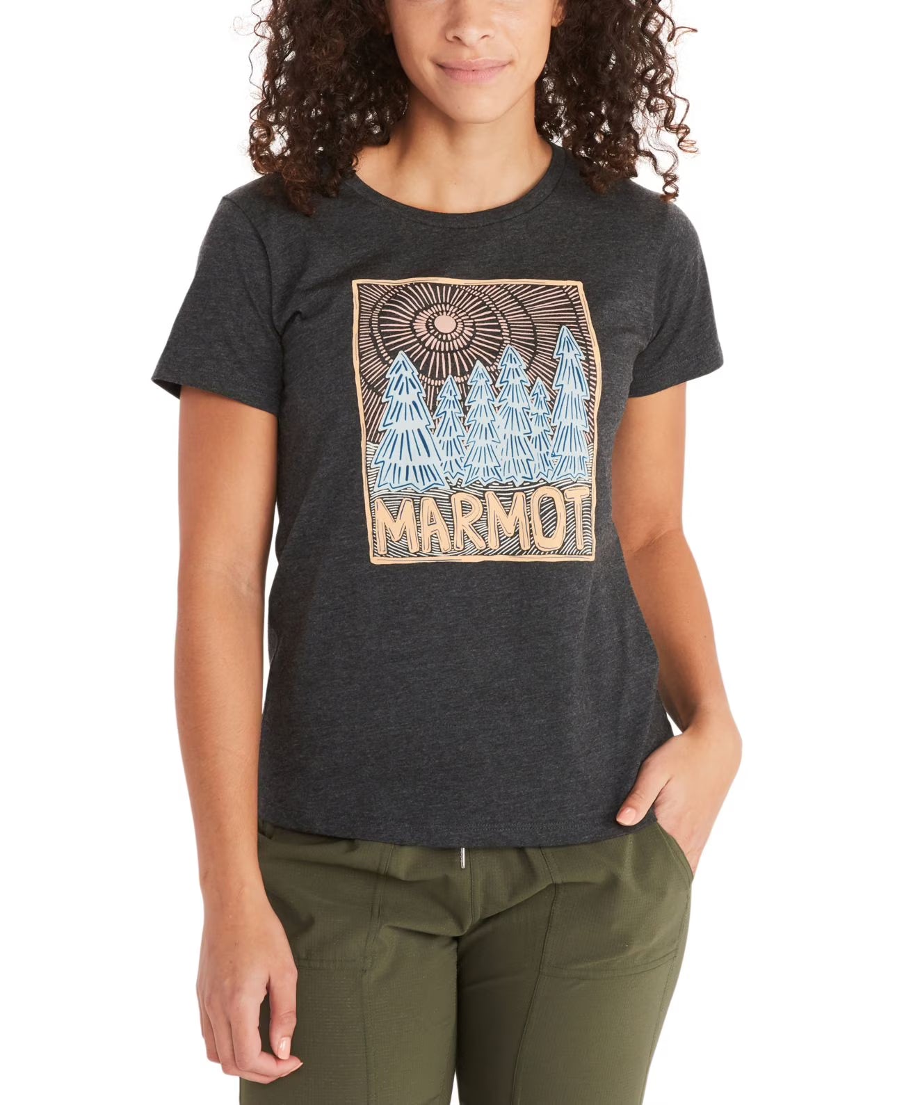 Women's Woodblock-Print T-Shirt L302347
