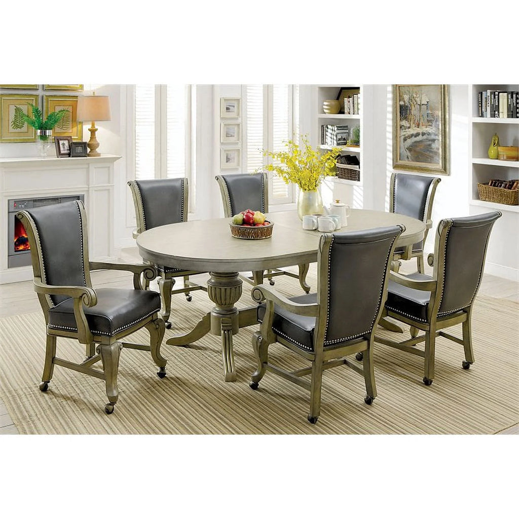 Faux Leather Gaming Chair in Gray (Set of 2) X40195