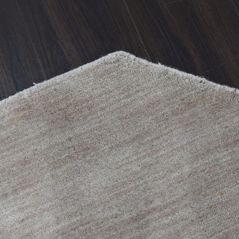 Hand Knotted Wool Area Rug, 8'x8', Octagon, Beige Y95192