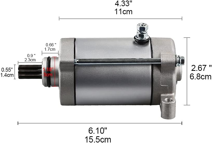 Starter Compatible with Yamaha Grizzly 660 Kodiak 400 Rhino 660 2001-2007 Pack of 2 Q614179