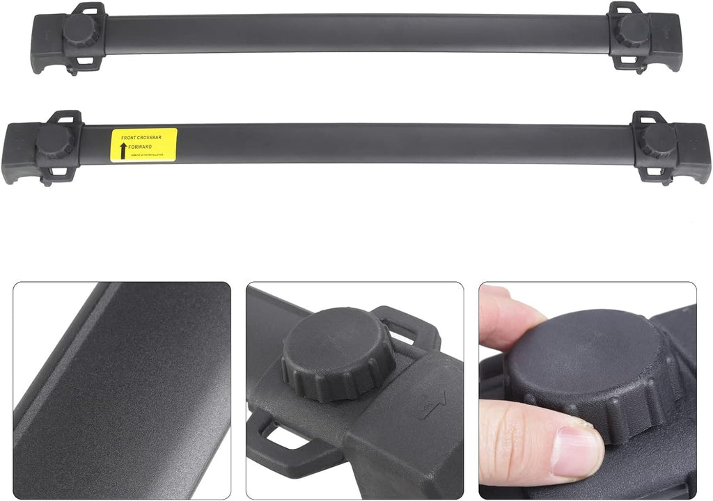 Black Roof Rack Cross Bar Rail F7416