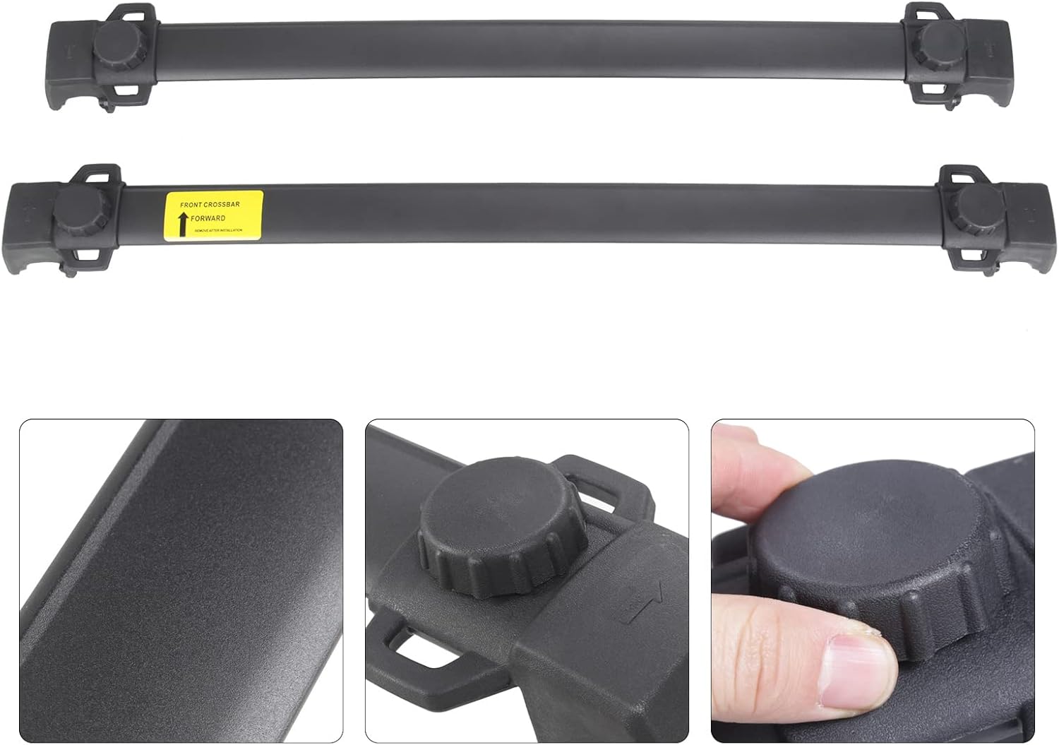 Black Roof Rack Cross Bar Rail F7416