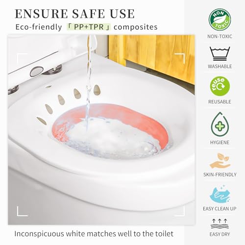 Collapsible Sitz Basin with Flusher, White/Blue X201695