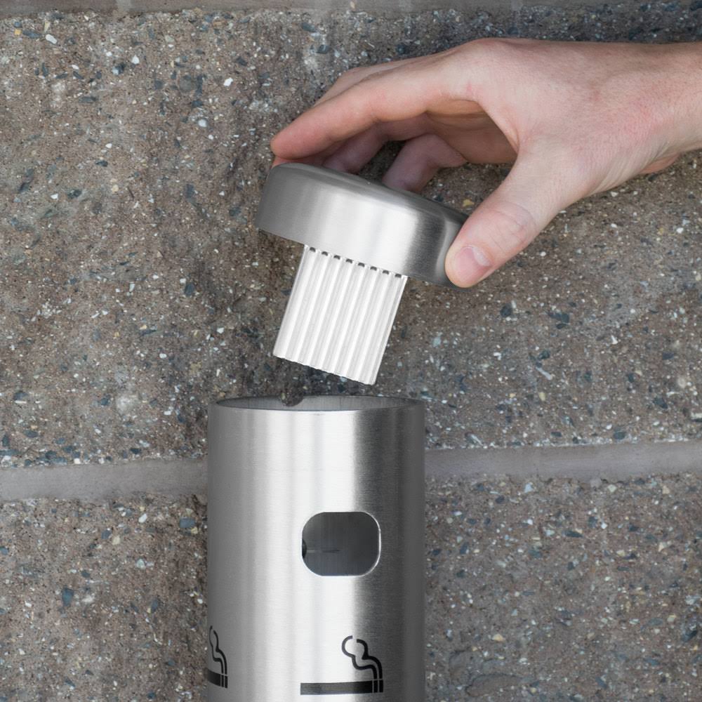 Satin Wall Mounted Cigarette Ash Receptacle C872
