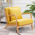 Yellow Linen Polyester Armchair F681606