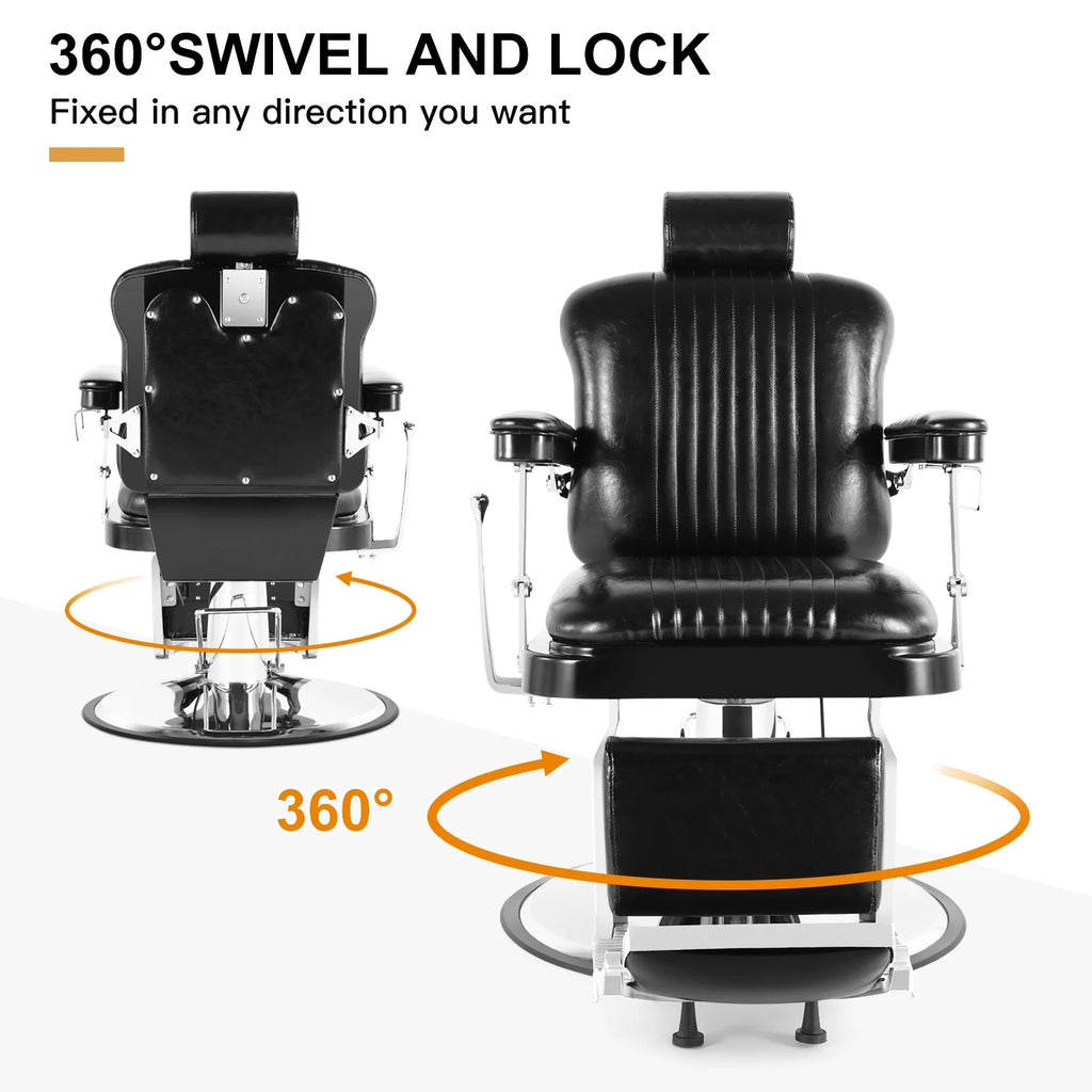 Black Hydraulic Recliner Barber Chair D82495