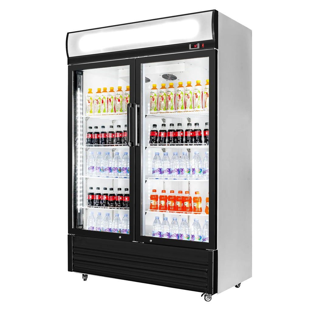 51" Glass Door Merchandiser Refrigerator Beverage Cooler Y37160