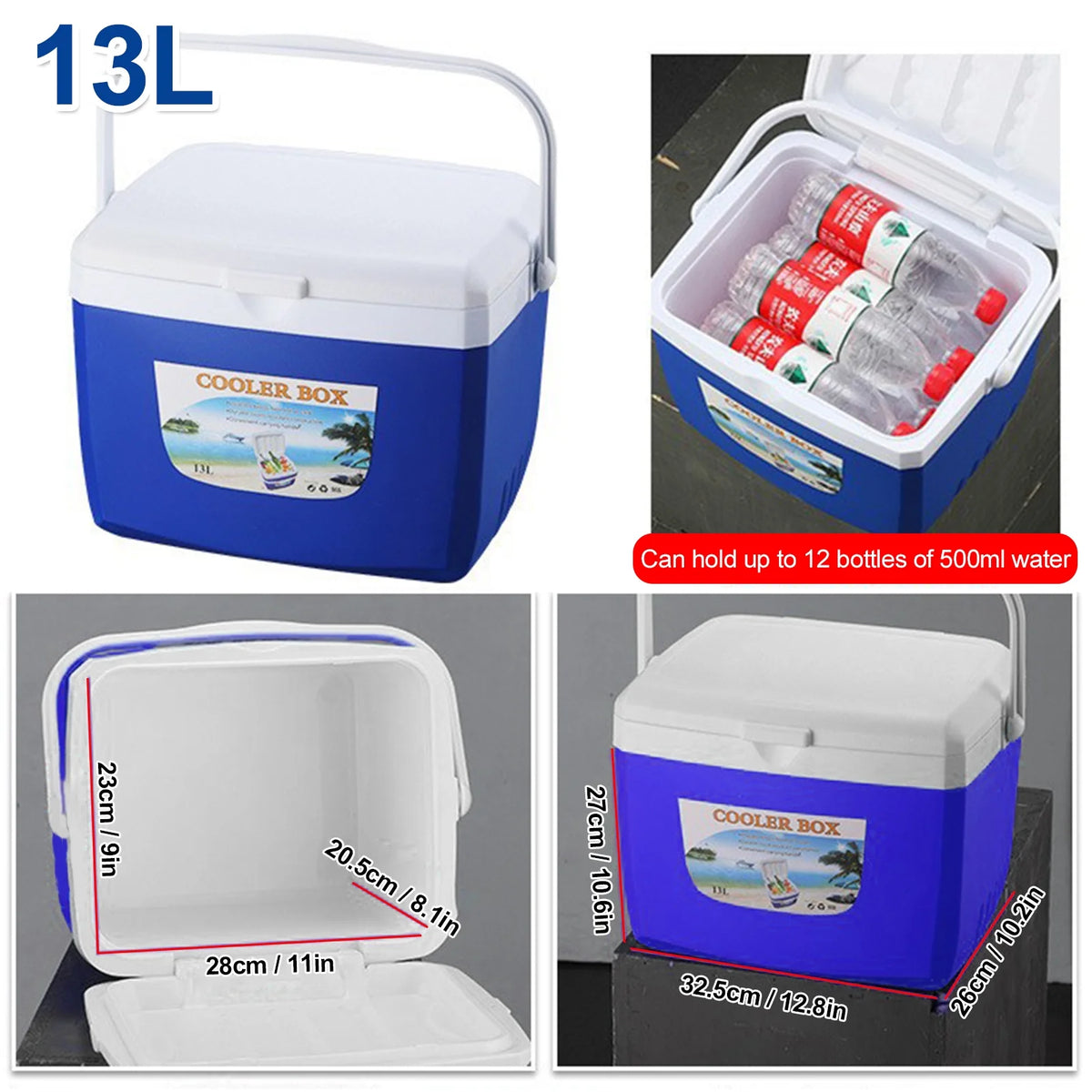 Portable Picnic Cooler Box 8L/13L/26L S60126