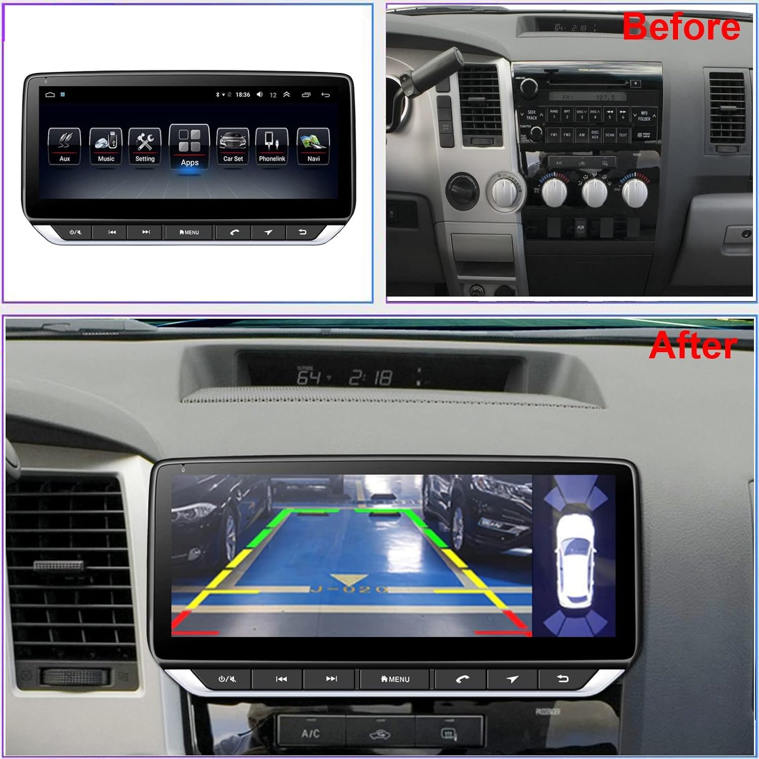 10.25inch Touch Screen in-Dash Navigation System with Wireless Carplay Android Auto T433225