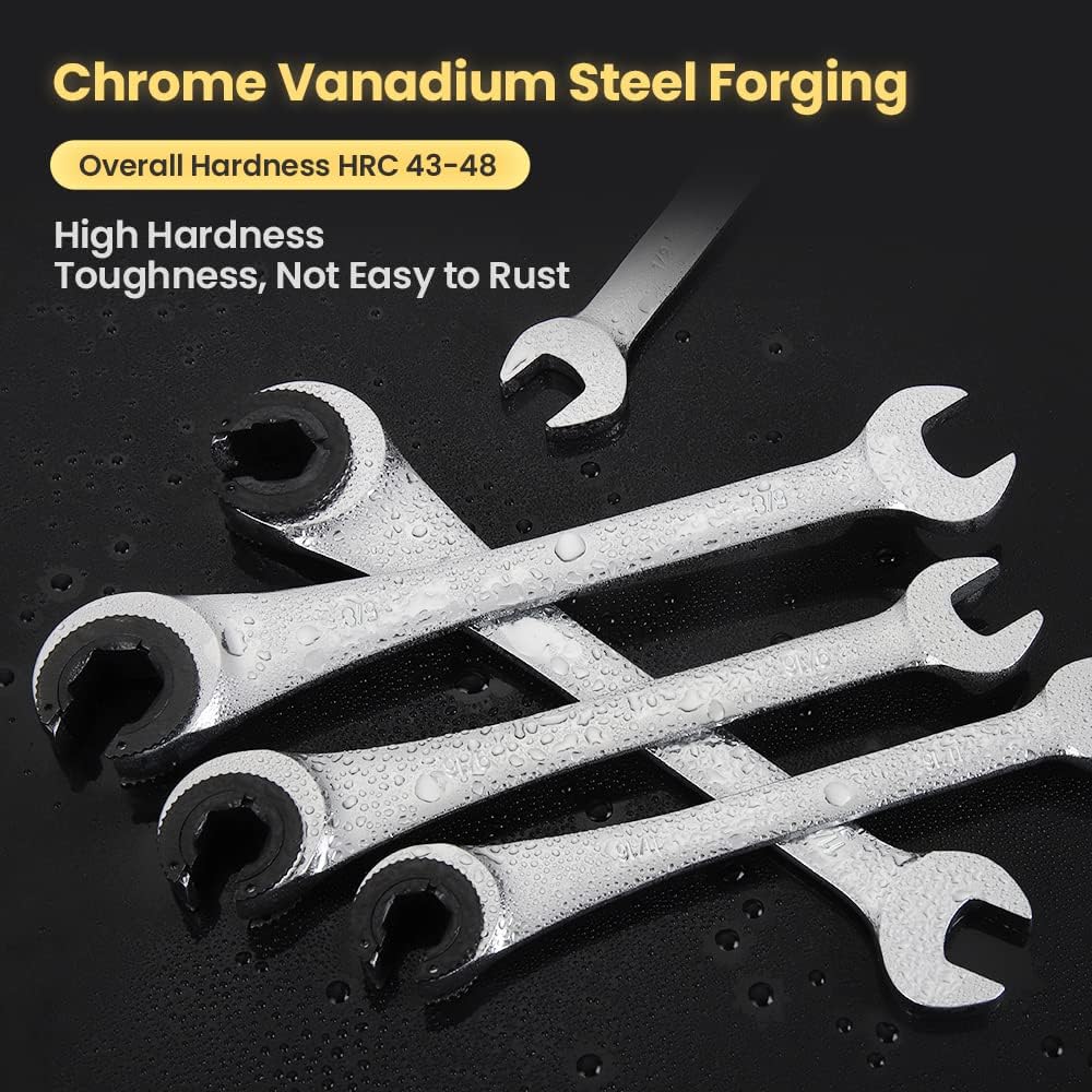 Combination Ratcheting Wrench Set SAE 6PCS Chrome Vanadium Steel E47878