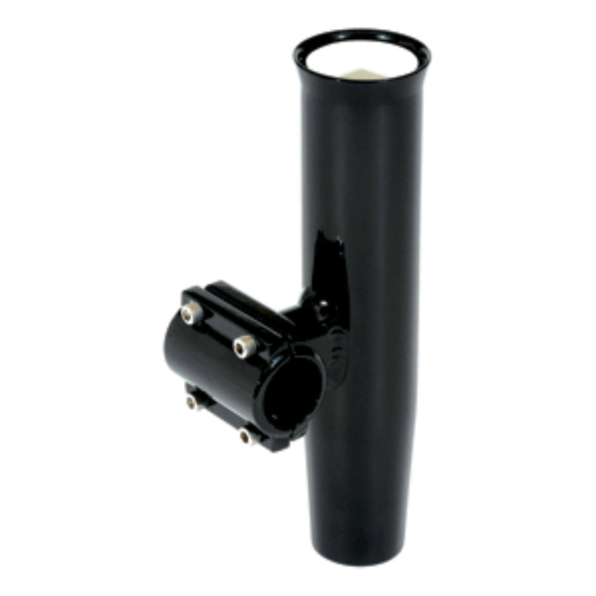 Clamp-On Rod Holder Black Aluminum Horizontal Mount U1504
