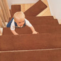 Dark Grey Non-Slip Self Adhesive Carpet Stair Treads Set of 14 A396