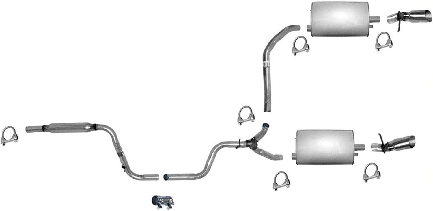 Dual Exhaust Pipe System Muffler E842203