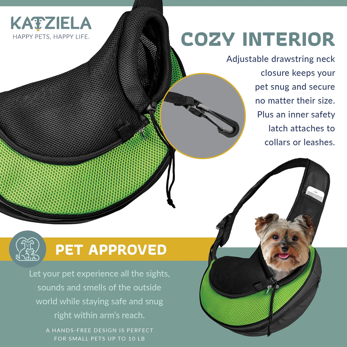 Green Pet Carrier Sling Bag J267184