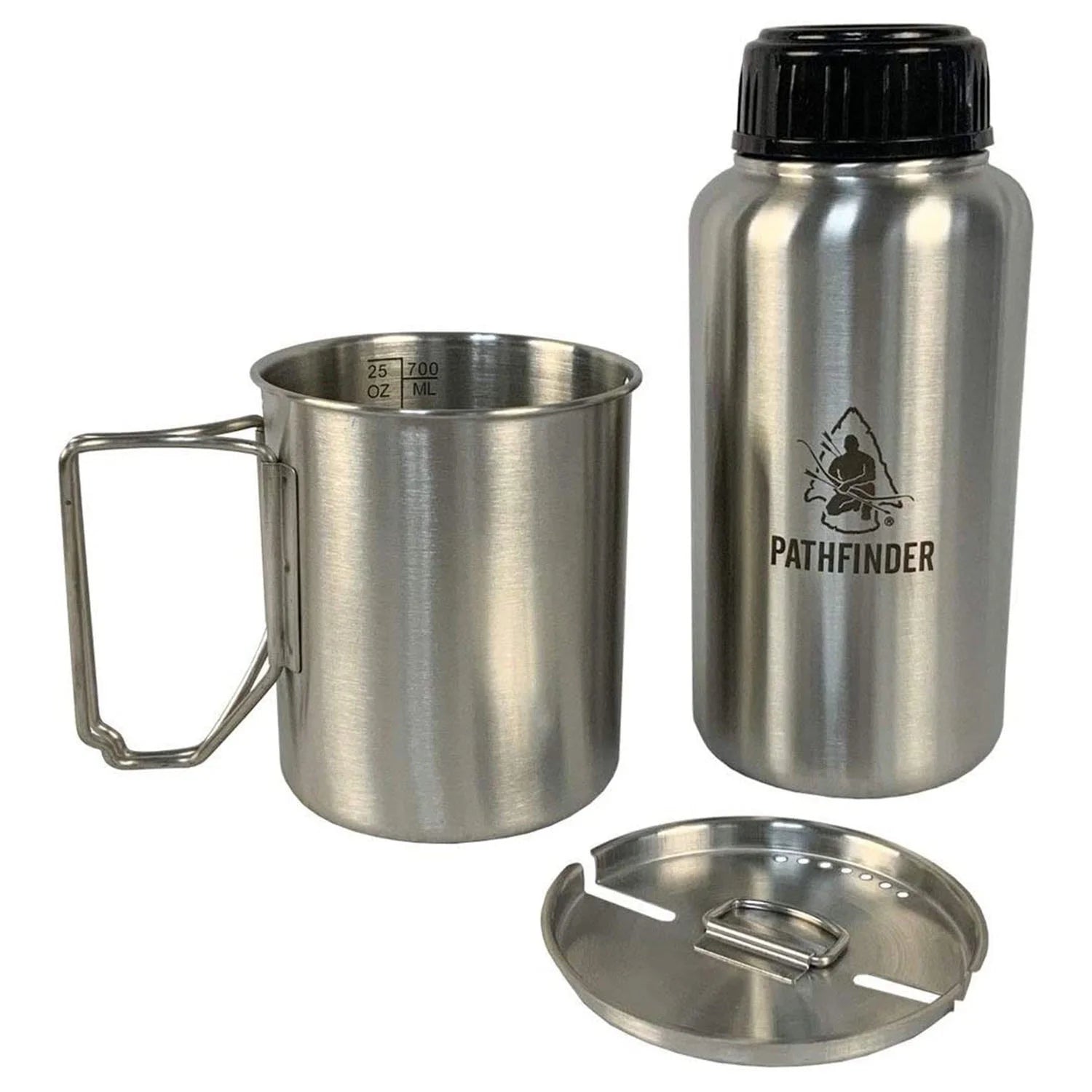 Steel Camp Water Bottle and Nesting Cup Set L32665