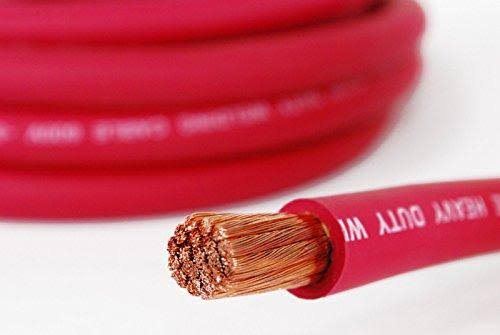 100 ft 2 Gauge AWG Copper Welding Battery Cable Red V6283