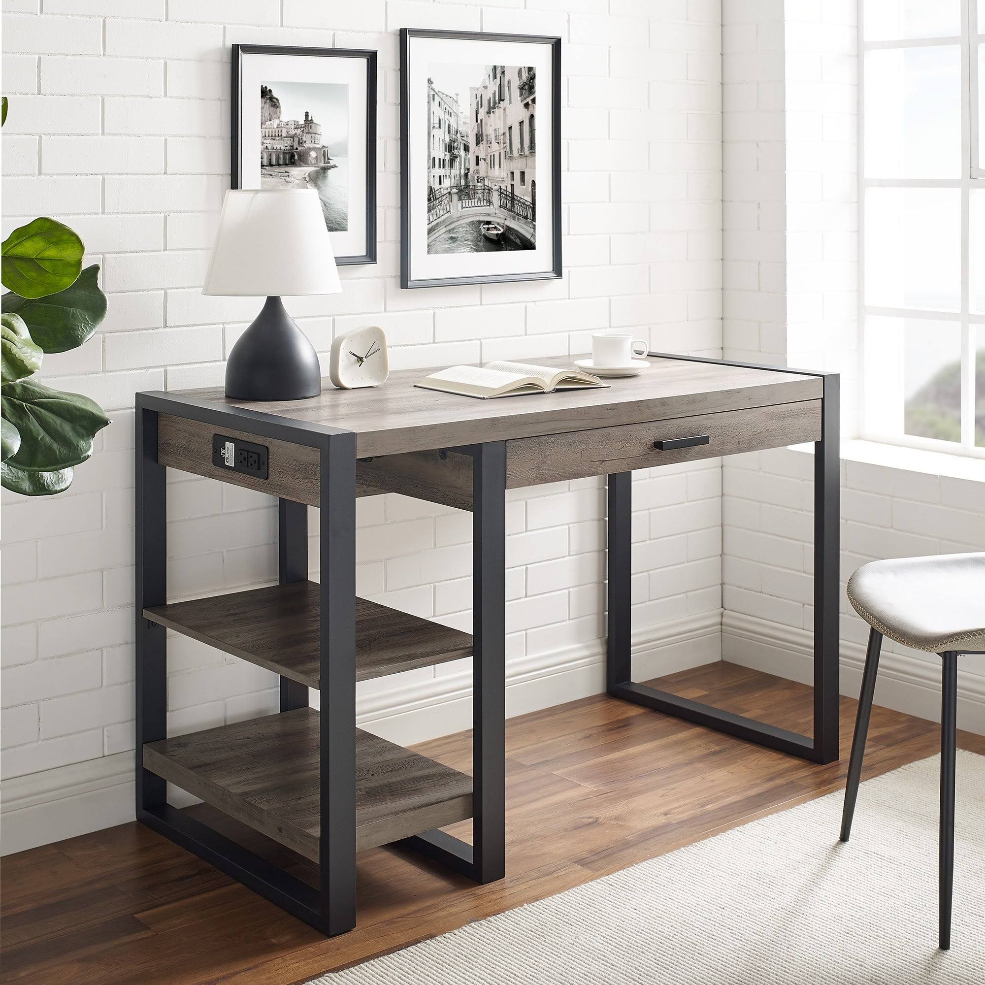 Dark Walnut Computer Desk N18657