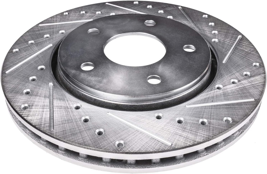Front Drilled and Slotted Brake Rotors 2pc Set A322